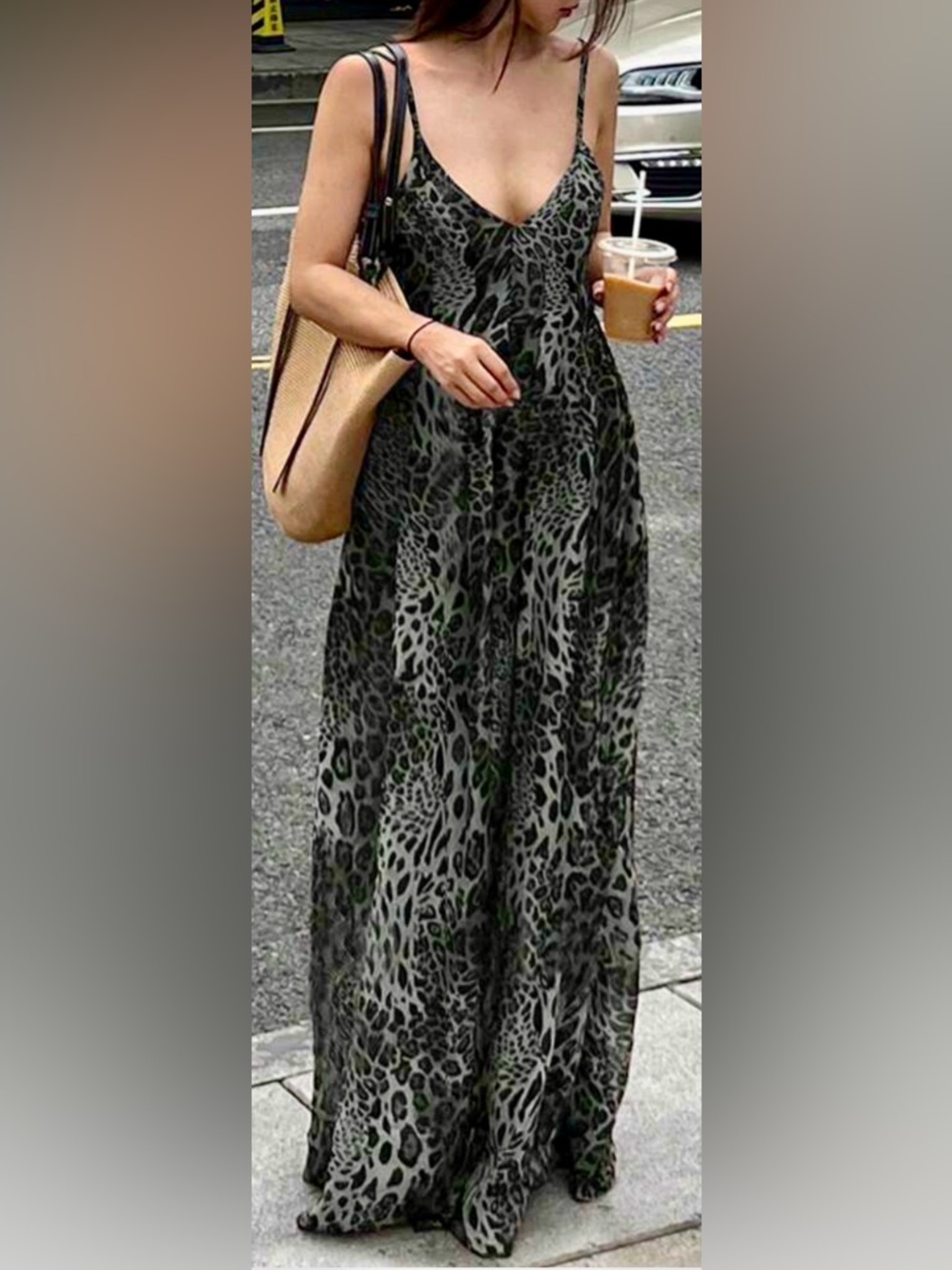 Shein Allover Print Sexy Sleeveless Dress Size M - Picture 4 of 7